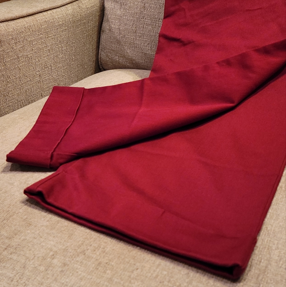 Merona Burgundy Red Sateen Cropped Pants *sz 8* - Picture 4 of 9